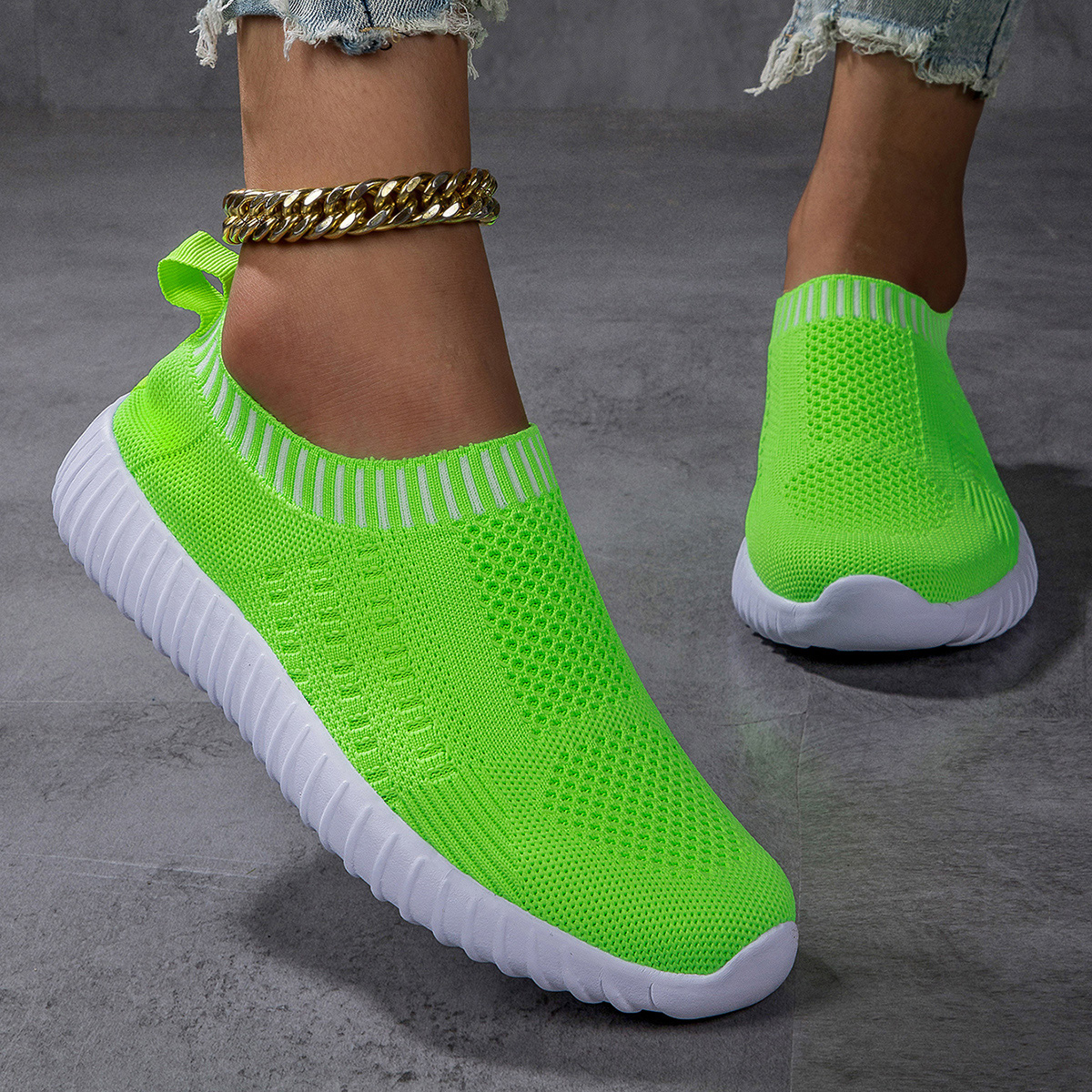 Lightweight Mesh Low Top Shoes, Women's Casual Lace Up Sneakers