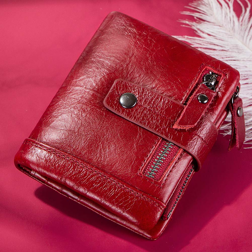 High Quality Small Female Clutch, Genuine Leather Women Wallet for Coin and Card, Fashion Ladies Walet Luxury Brand