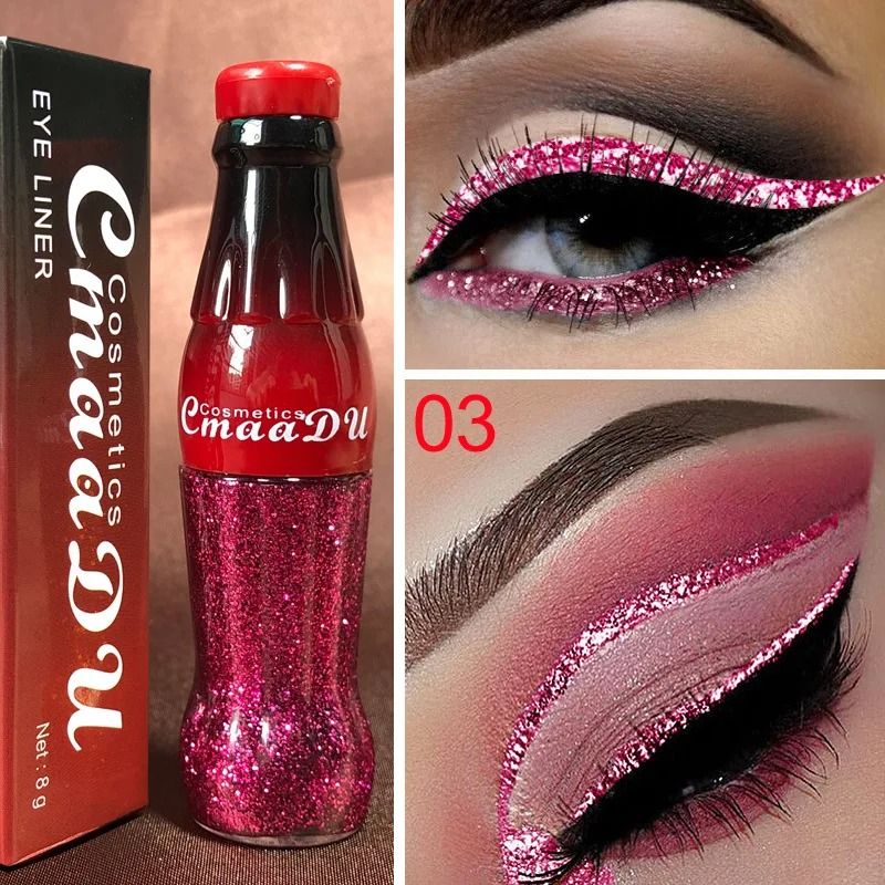 Waterproof Glitter Eyeliner Long Lasting Shimmer Eye Makeup