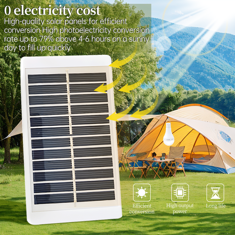 Solar Camping Light USB Rechargeable Waterproof LED Lantern for Outdoor & Emergency Use