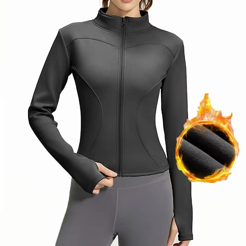 Aiithuug Slim-Fit Winter Fleece Running Jacket