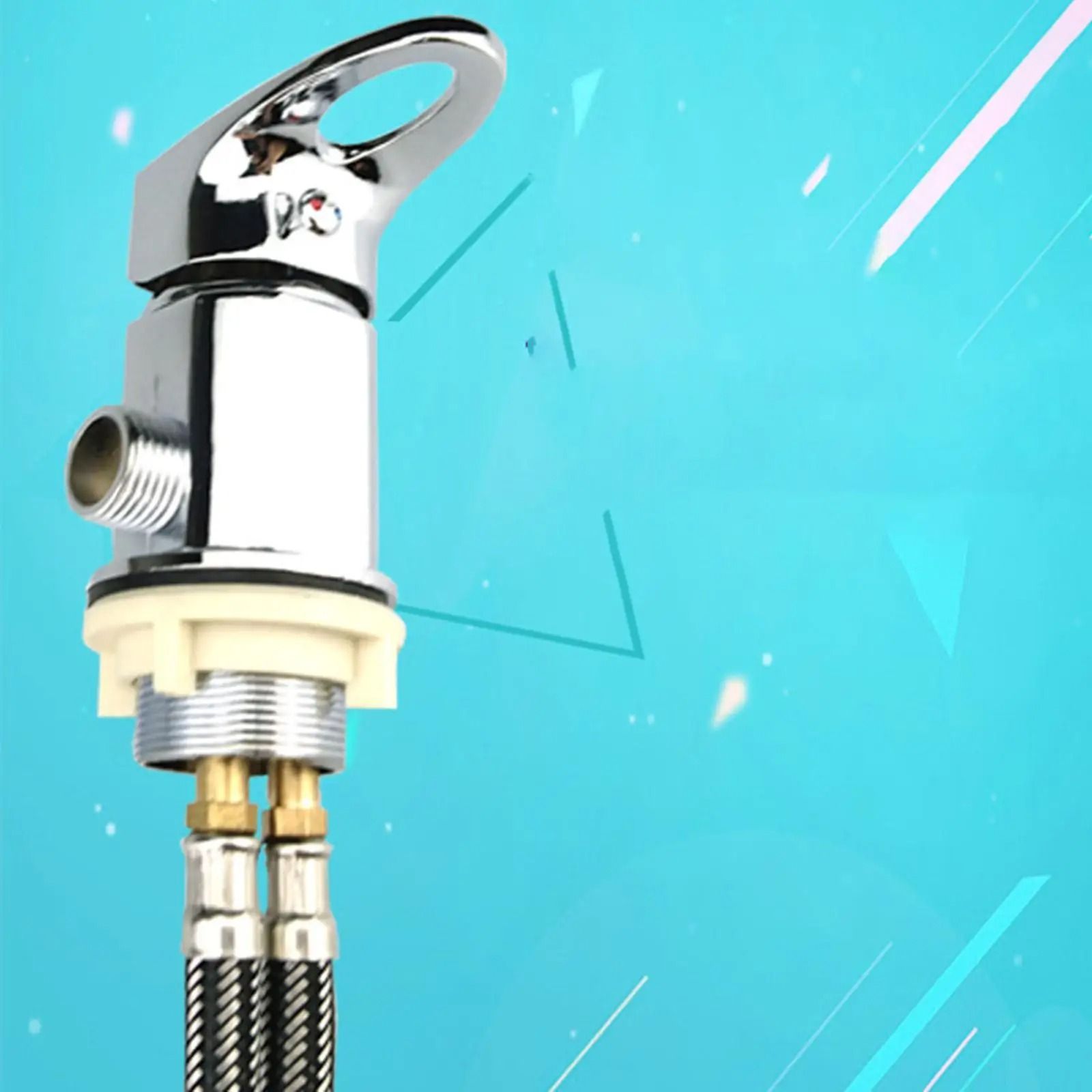Salon Shampoo Faucet Set with Spray Hose Hot and Cold Mixer Tap