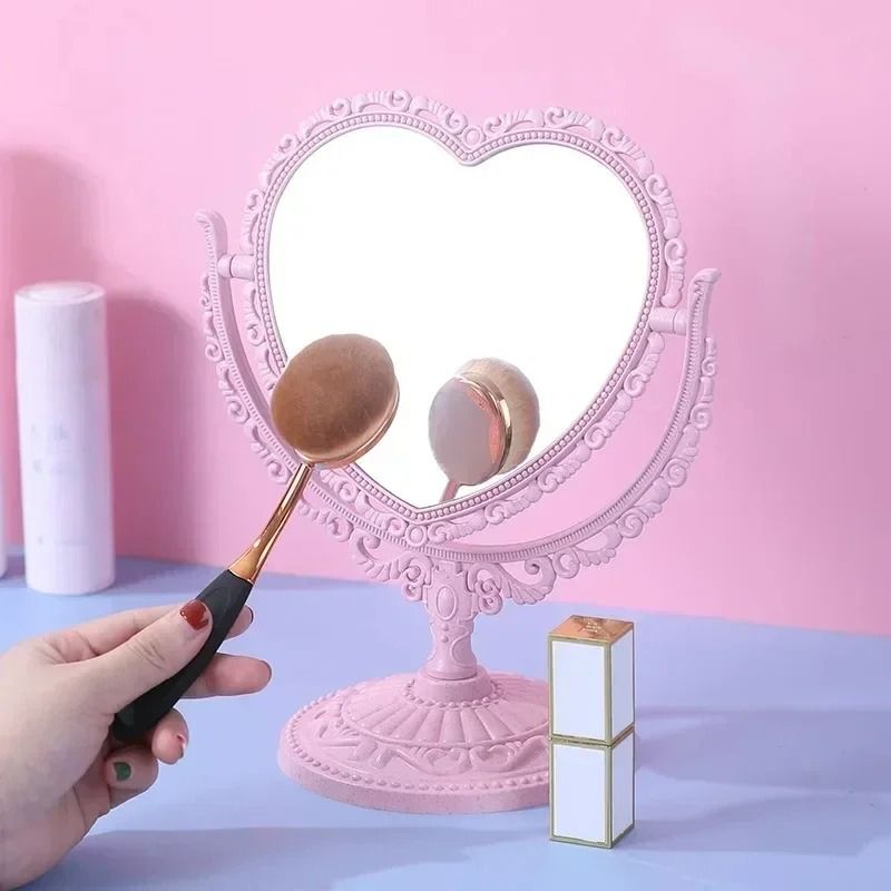 European Retro Heart Princess Vanity Mirror