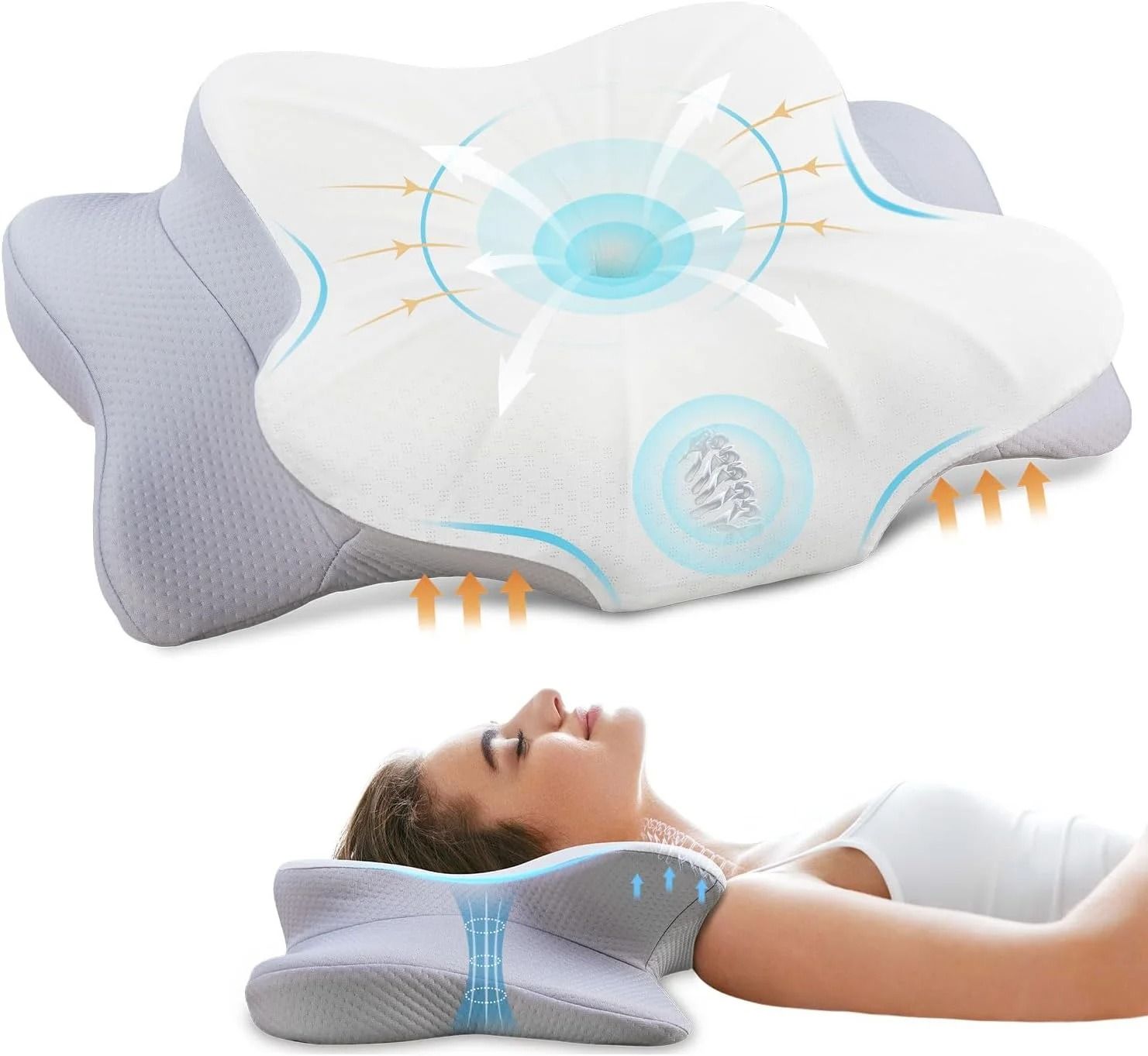 Ergonomic Memory Foam Orthopedic Cervical Pillow