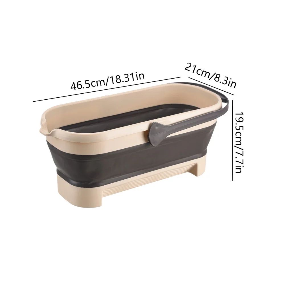 Foldable Rectangular Mop Bucket Large Laundry Washing Basin
