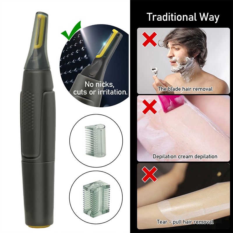 Waterproof Nose and Ear Hair Remover, Mini Portable, Safe, and Easy to Clean