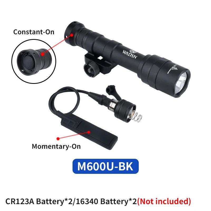 Mini Tactical Weapon Flashlight LED Scout Hunting Light with 20mm Rail Mount