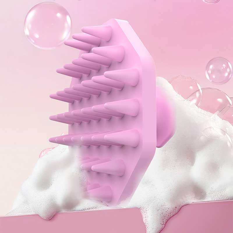 Silicone Scalp Massager Brush for Hair Growth and Deep Shampoo Cleansing