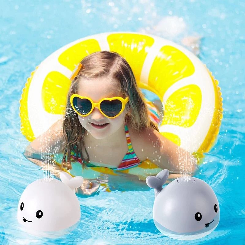 Rechargeable Baby Bath Toy Light Up Whale Water Spray