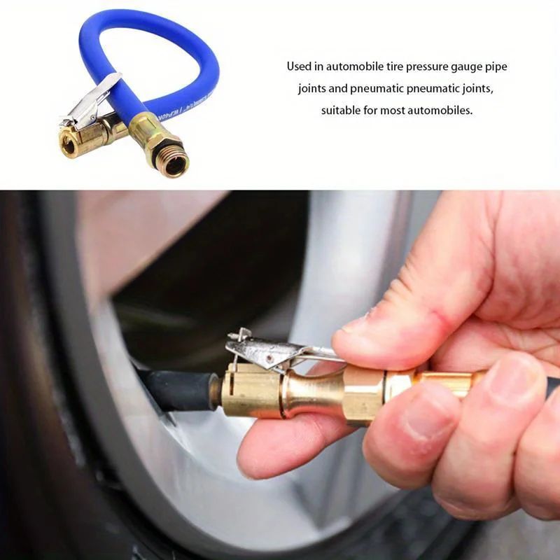 All-Access Tire Inflator Extension Hose with Air Chuck Adapter for Fast, Easy Tire Filling