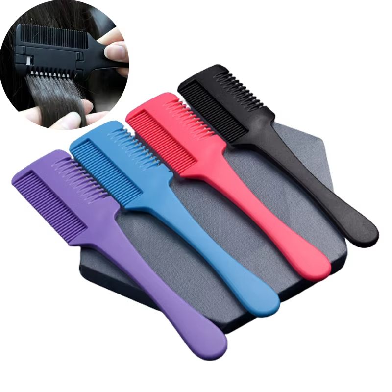 Hair Cutting Comb with Razor Blades Thinning and Trimming Tool for Home and Salon Styling