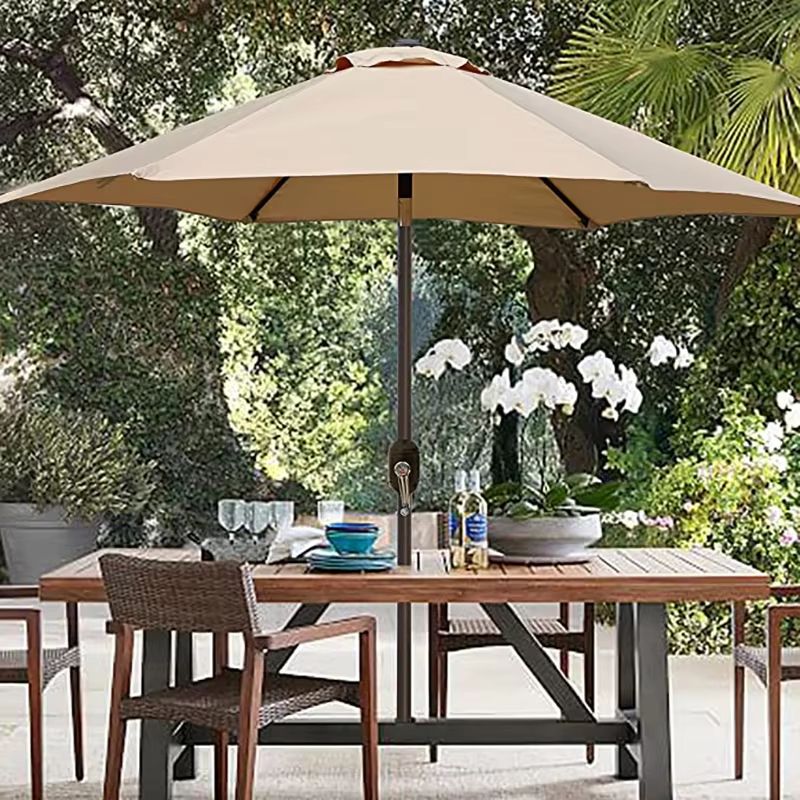 Rainproof Patio Umbrella Replacement Canopy – UV Sunshade Cloth for Outdoor Umbrella Frame