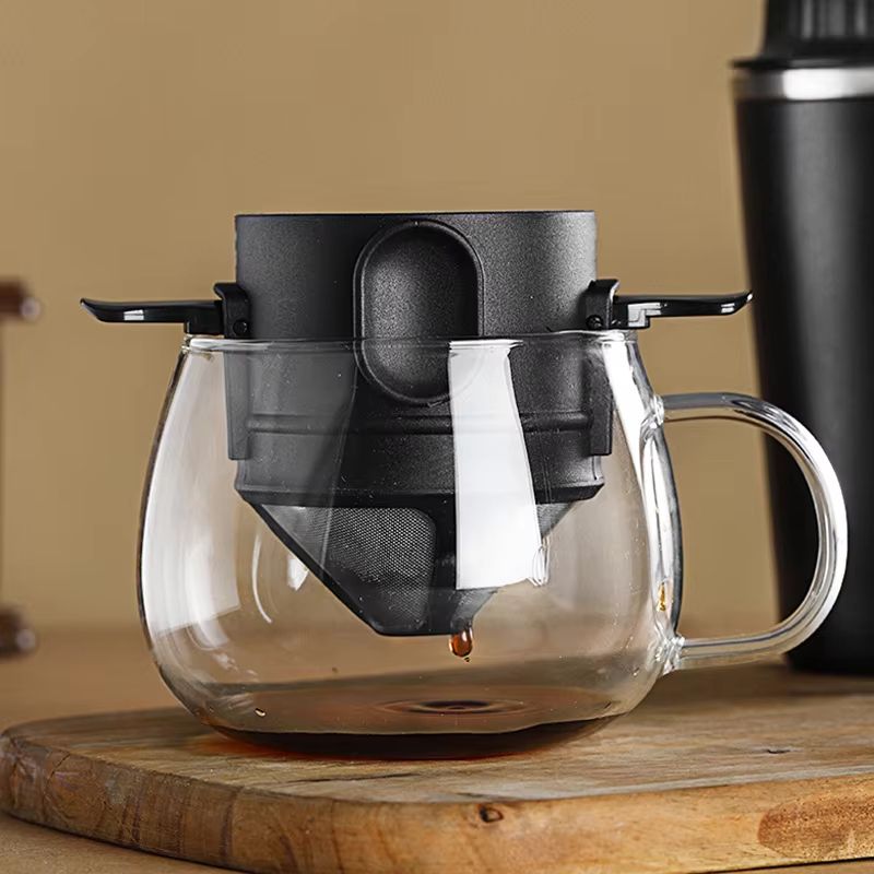 Stainless Steel Portable Coffee Dripper – Reusable Pour Over Coffee & Tea Filter Set