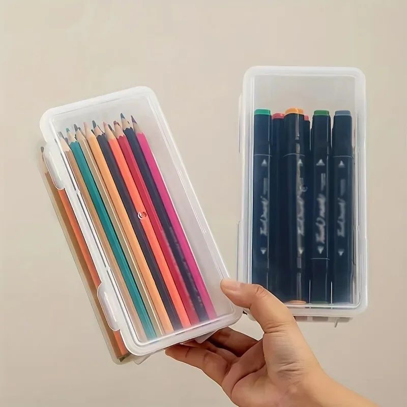 Translucent Large Capacity Pencil Case Set