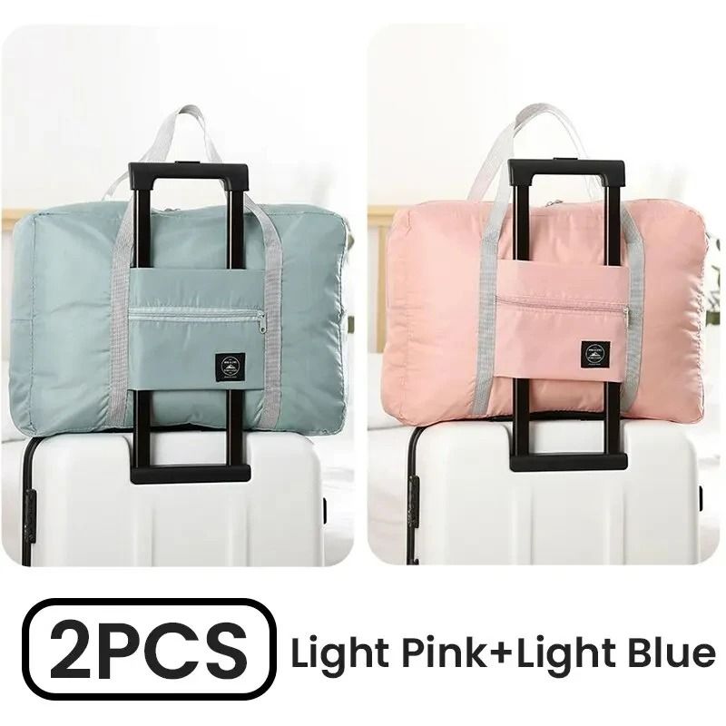 Foldable Travel Duffel Bag 2 Pack Carry On and Weekender Bag