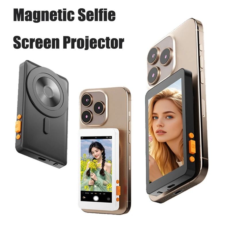 Magnetic Rear Camera Monitor for Smartphone Selfie and Live Stream