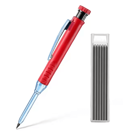 2.8mm Carpenter Mechanical Pencil Set – Long Head Marking Tool with Sharpener