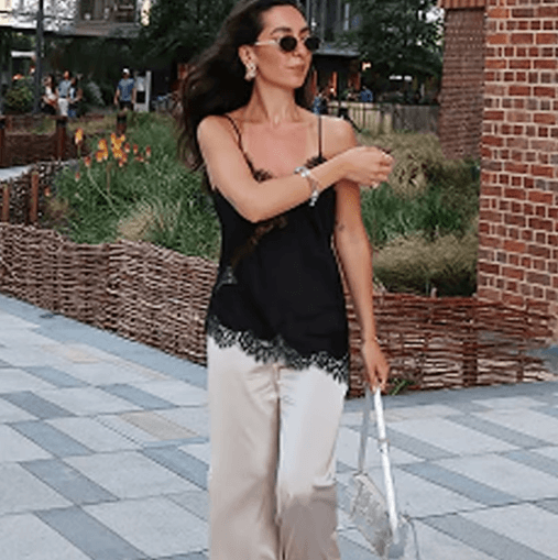 HXAO Y2K Lace Asymmetrical Top Backless Off Shoulder Summer Camisole