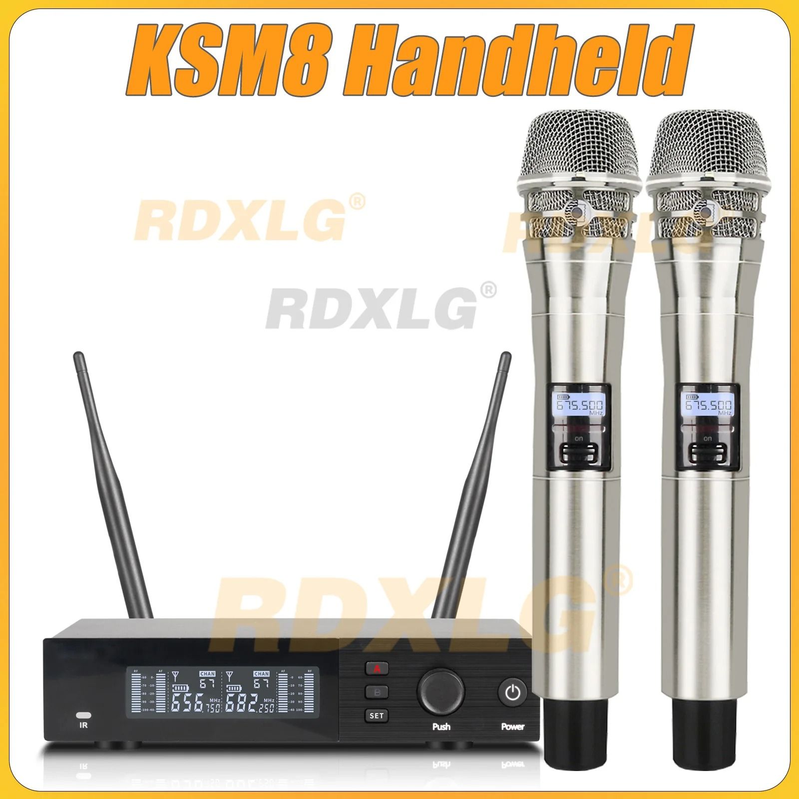 SLXD4 Professional Dual Wireless Microphone System with Two Handheld UHF Microphones