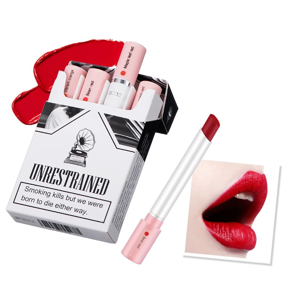 4 Color Matte Lipstick Set Waterproof Long Lasting Lip Tint Kit Non Stick Velvet Lip Color Collection