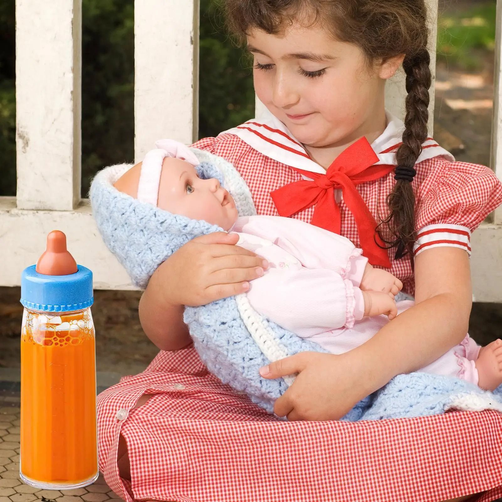 Baby Doll Nursing Play Bottles Set