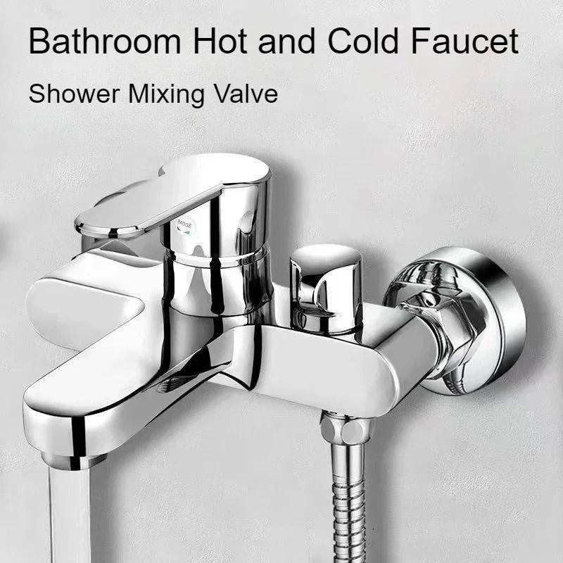 Bathroom Shower Faucet Set with Hot and Cold Water Mixer