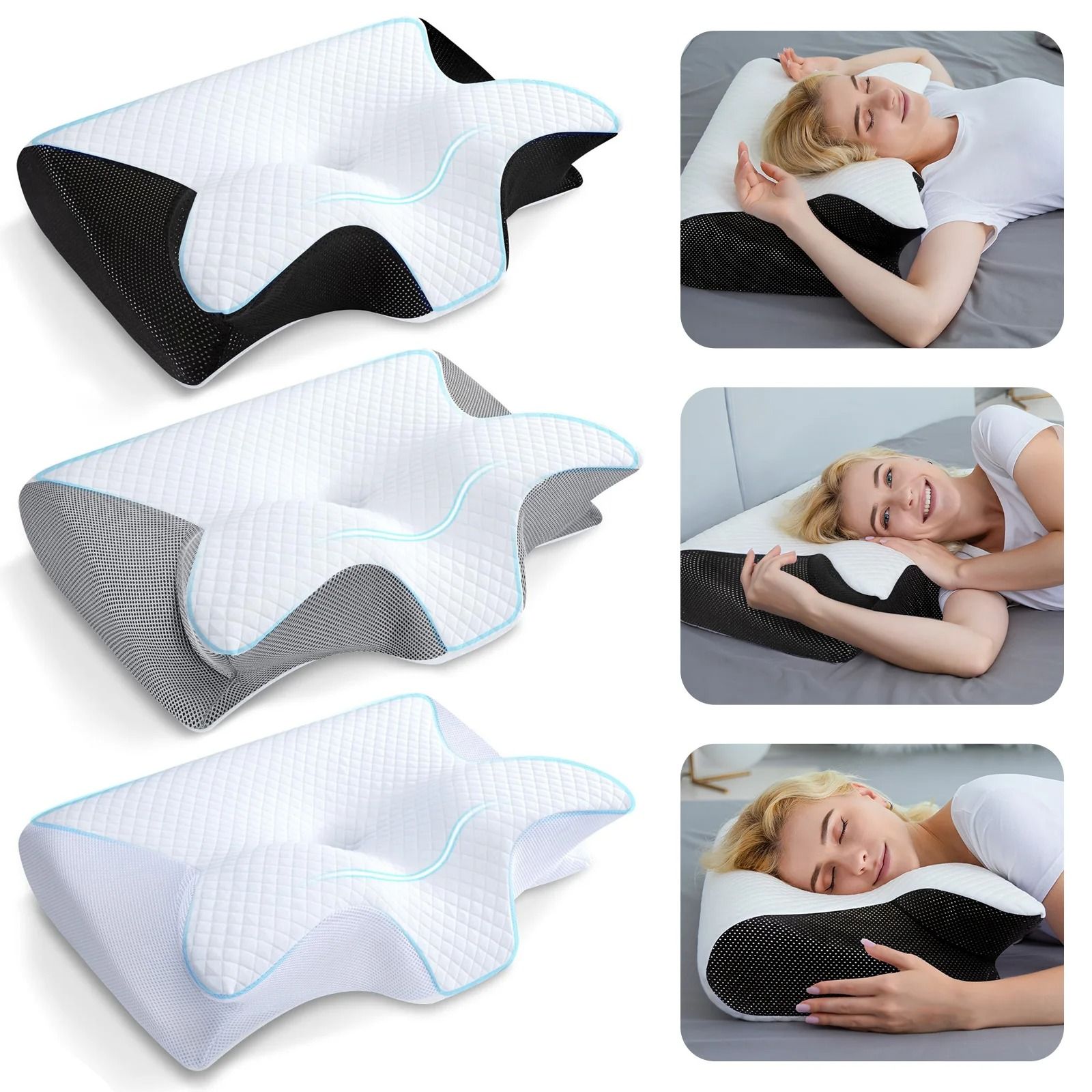 Butterfly Orthopedic Memory Foam Cervical Pillow