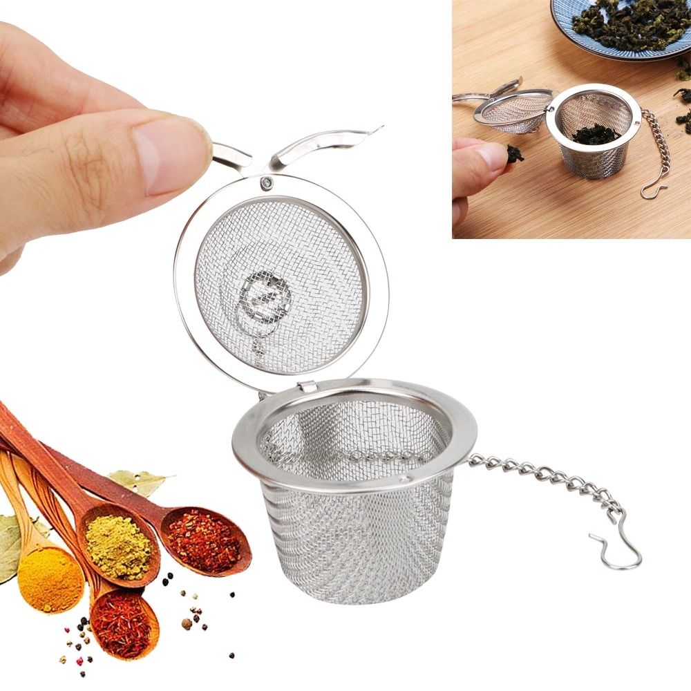 Stainless Steel Mesh Herbal Ball Reusable Tea Spice Strainer