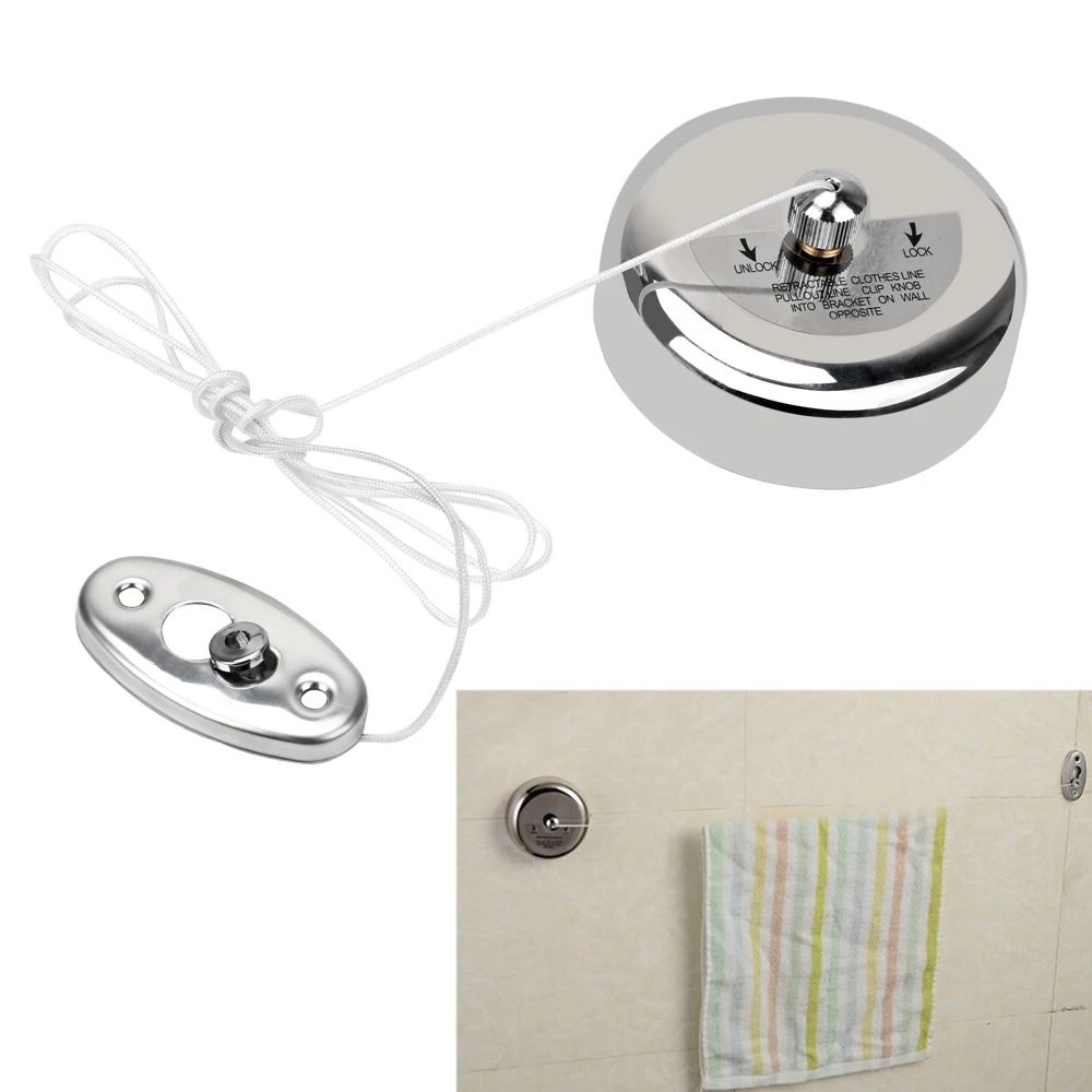 Retractable Clothesline Stainless Steel Wall Mounted Laundry Drying Rope