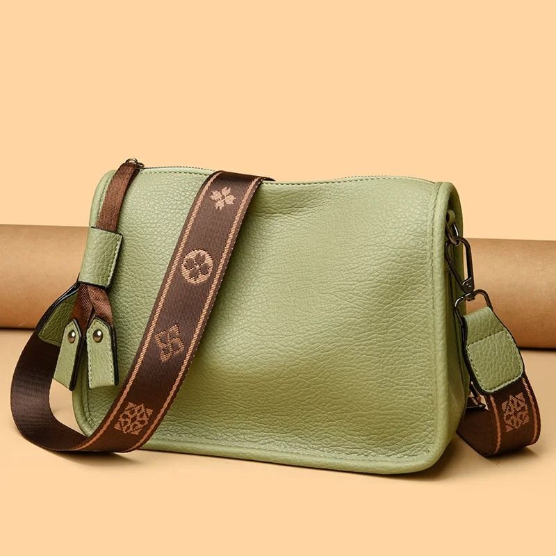 Women Genuine Leather Tote Bag Soft Cowhide Shoulder Crossbody Bag