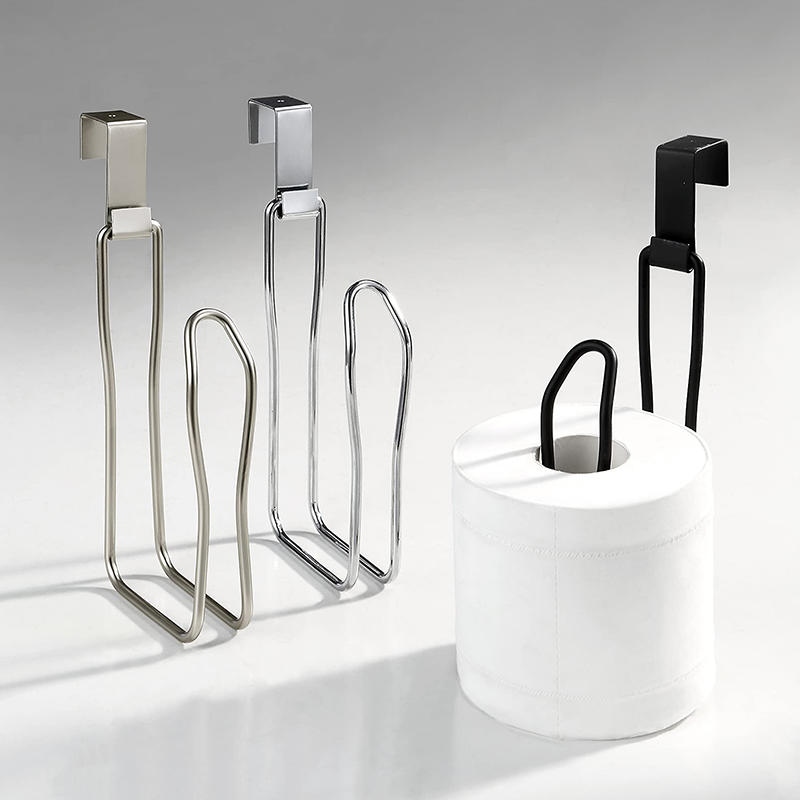 No Drill Wall Mounted Toilet Paper Holder Space Saving Bathroom Tissue Rack