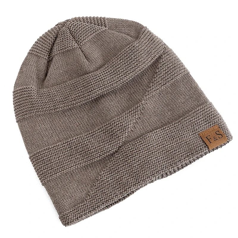 Unisex Slouchy Fur Lined Winter Beanie Hat