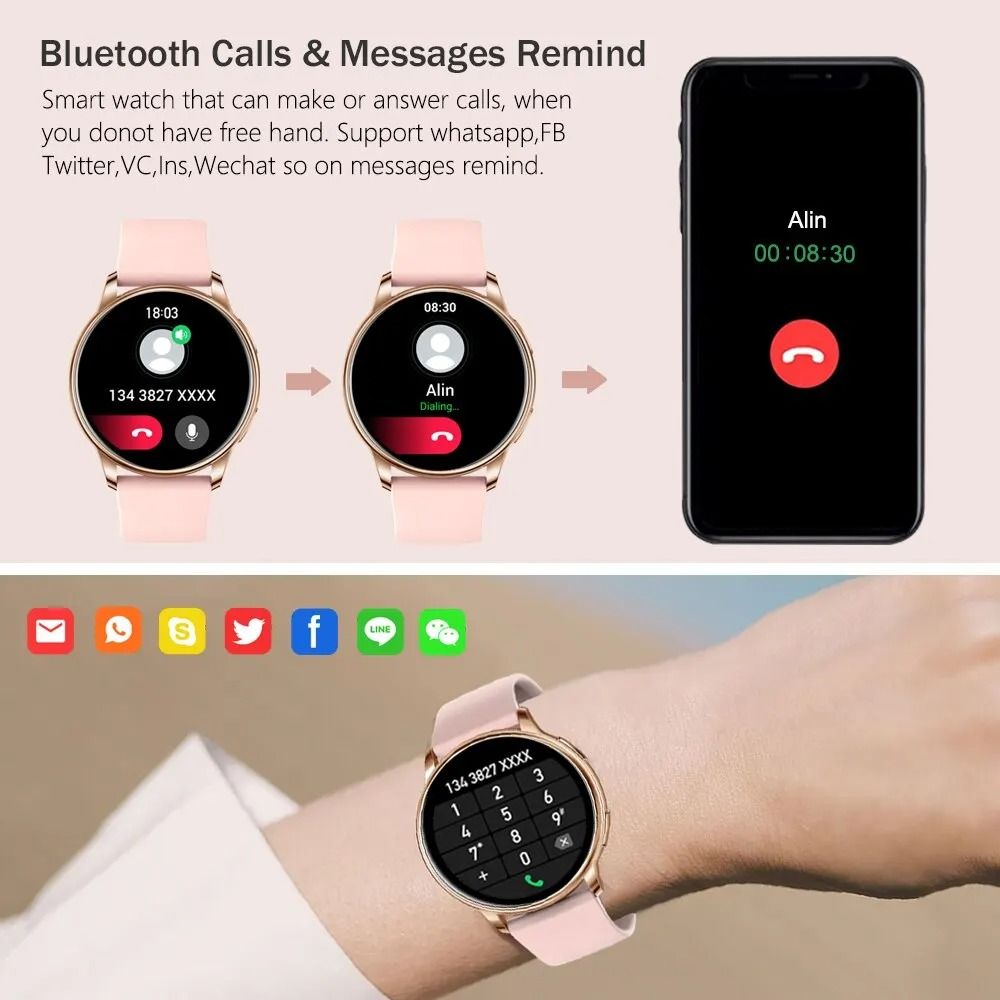 1.72-inch HD Crystal-Clear Smartwatch