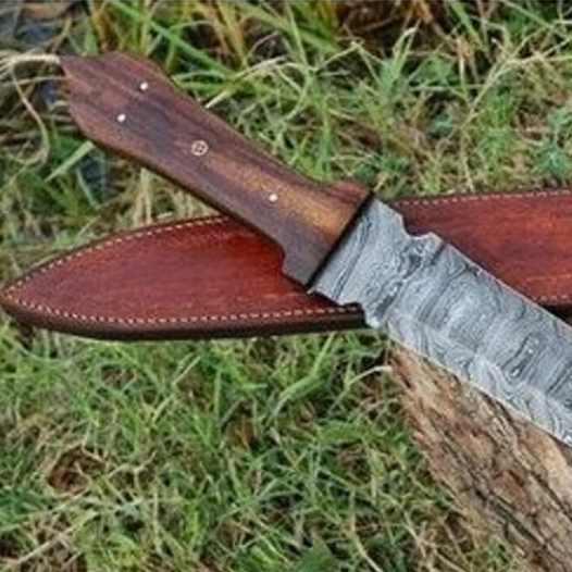 Custom-made Damacsus Sword, Full Tang Damascus Sword, Double Edge