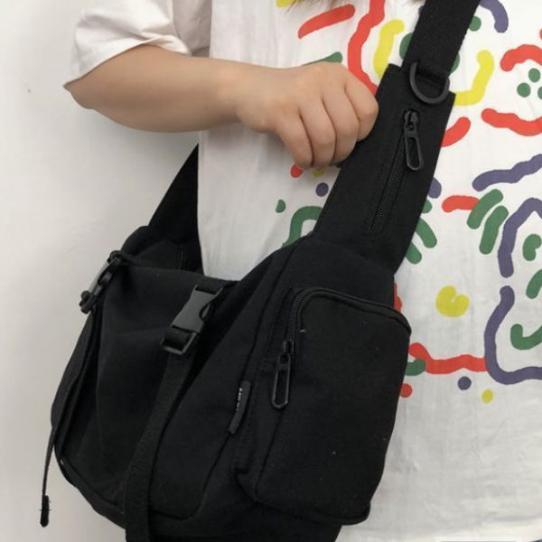 Stylish Womens Canvas Messenger Bag Large Capacity Crossbody Shoulder Bag for Students and Everyday Use