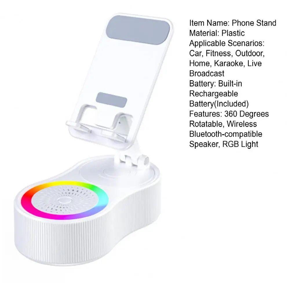 360 Rotatable Phone Stand with Bluetooth Speaker