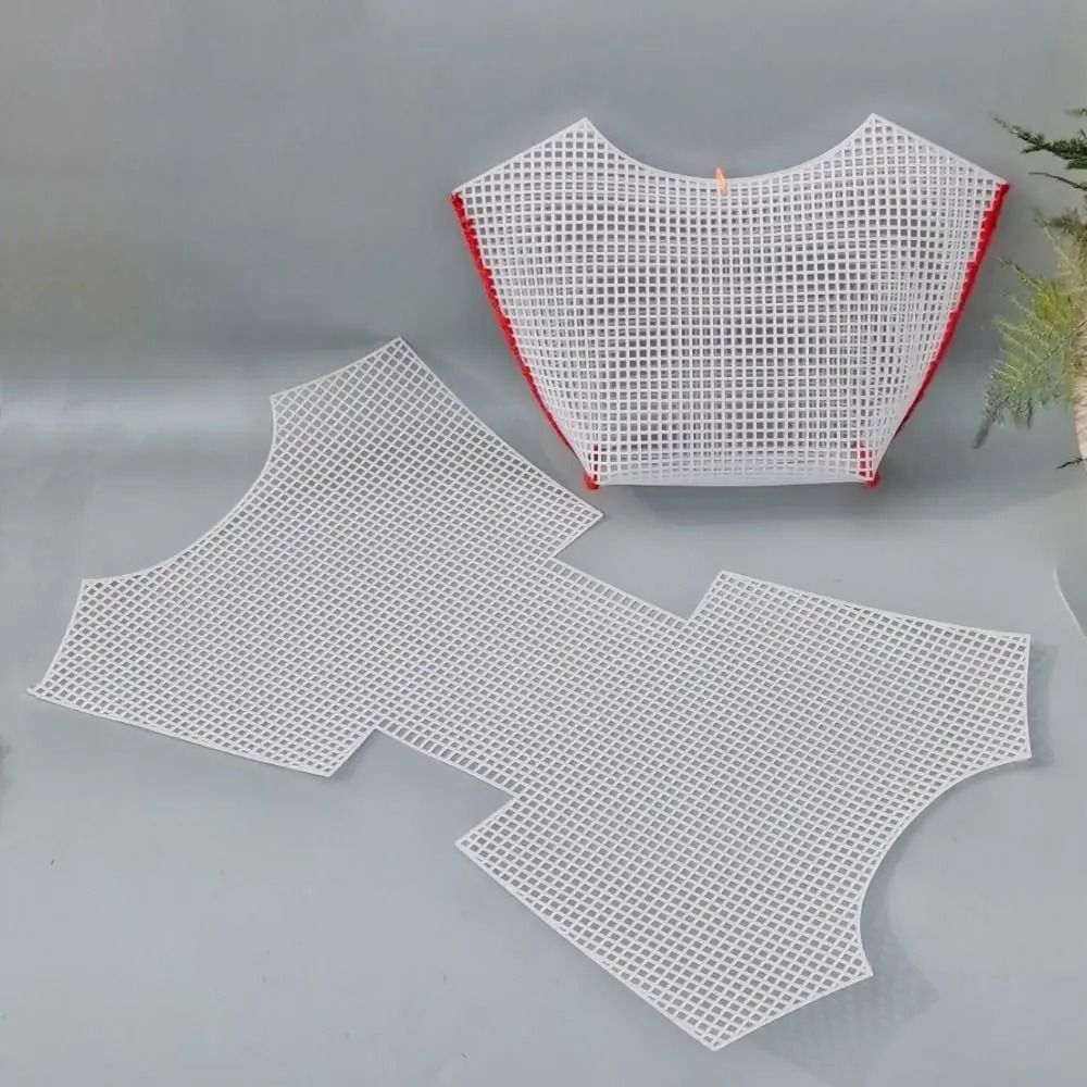 DIY Plastic Mesh Canvas Bag Grid