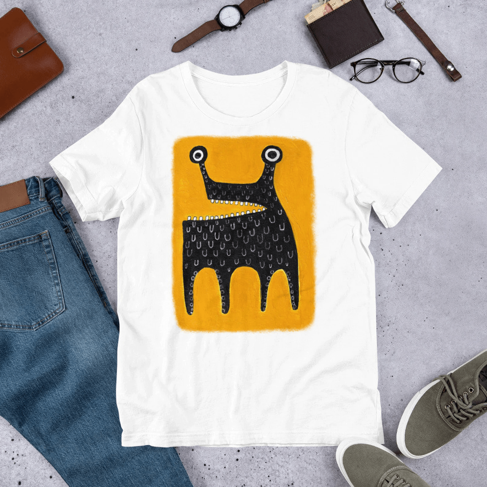 Monster Folk Art Alien Shirt | Witchcore Gothic Graphic Tee