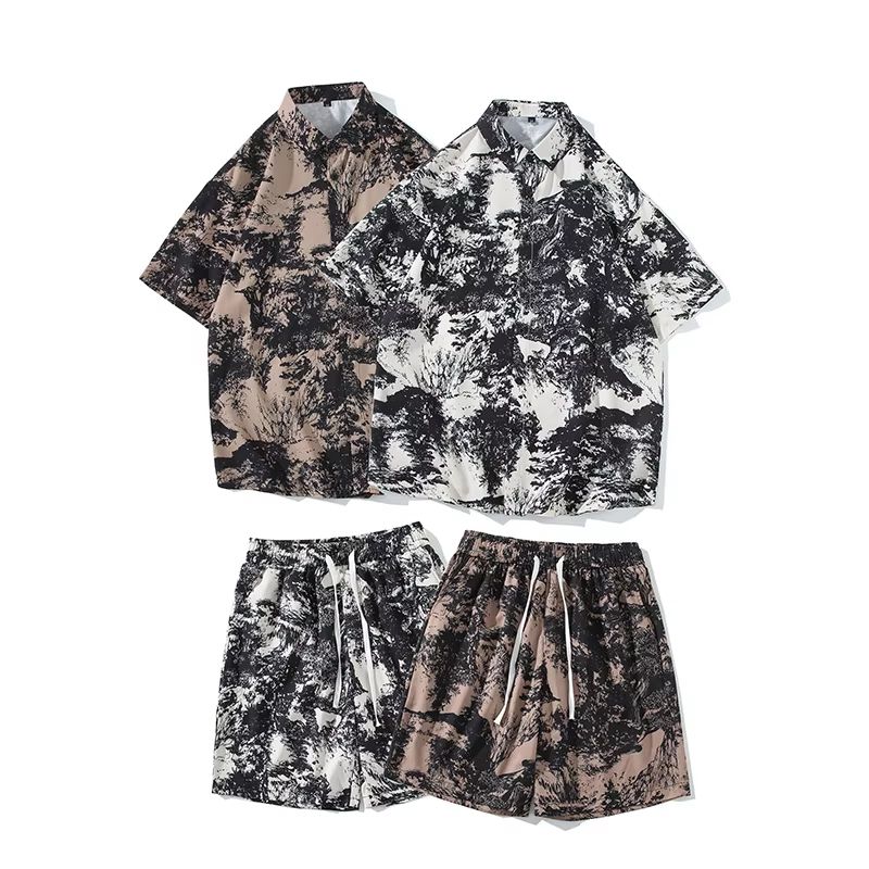 Men's Hawaiian Shirt and Shorts Set – Quick Dry Summer Beach Outfit 2 Piece