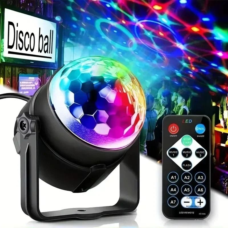 LED Disco Ball Stage Light for Parties and Car Decor