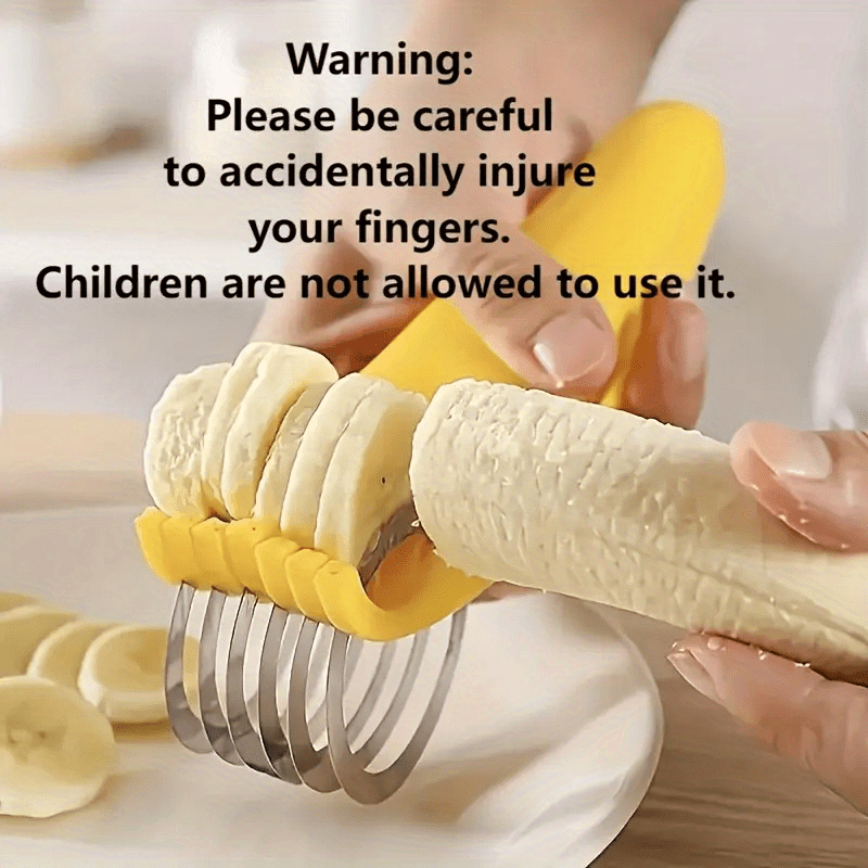 Stainless Steel Banana & Cucumber Slicer Manual Fruit Cutter Kitchen Tool