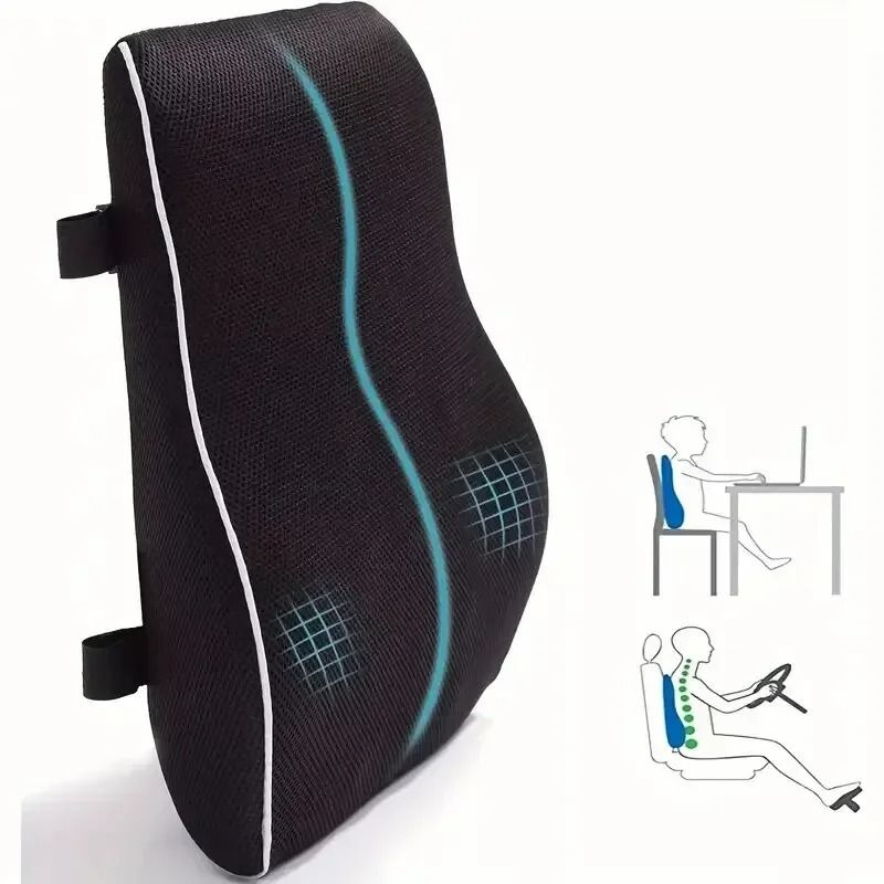 Ergonomic Memory Foam Seat & Lumbar Cushion