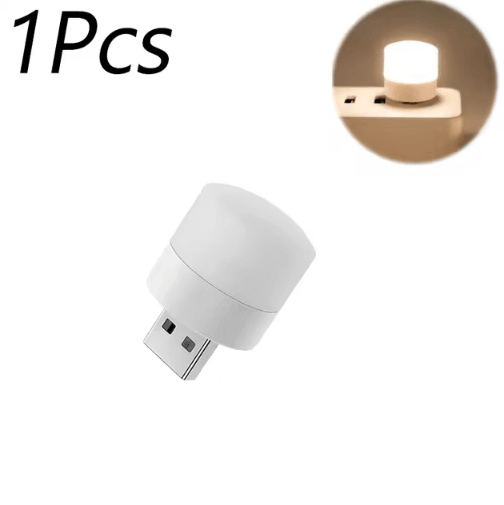 1/10Pcs Mini USB Night Light Warm White Eye Protection Book Reading Light USB Plug Computer Mobile Power Charging LED Ni