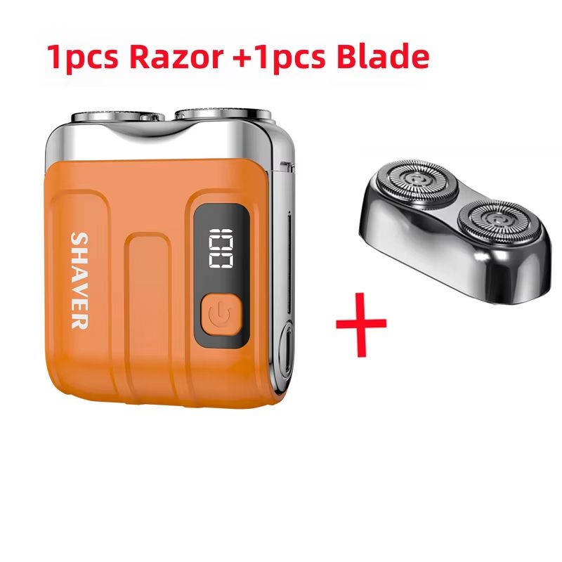 Mini Electric Smart Shaver with Digital Display – Dual Blade Rechargeable Beard Trimmer