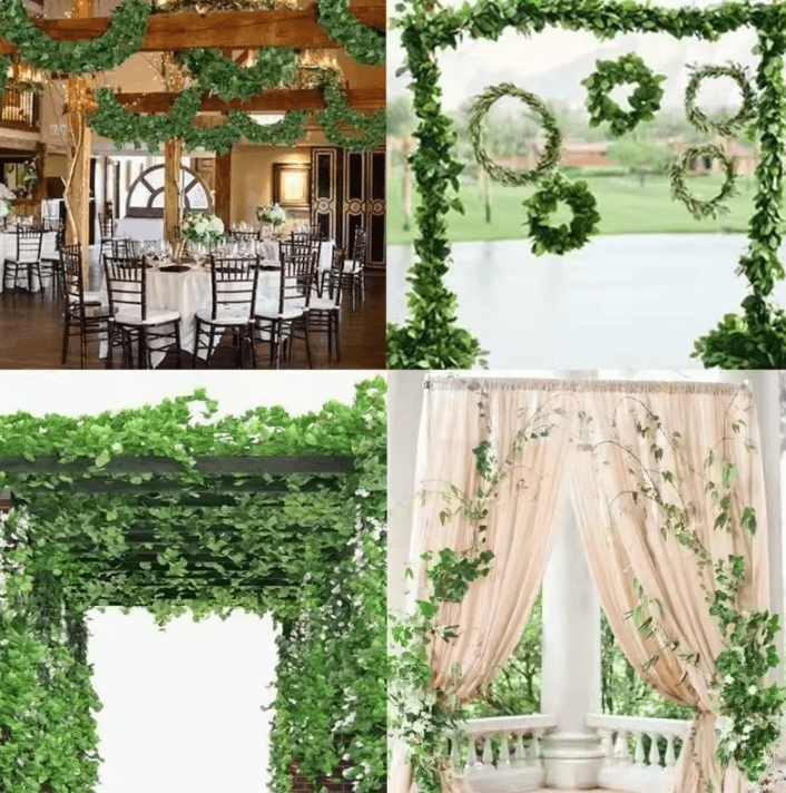 Artificial Ivy Leaf Vine Garland – Realistic Hanging Greenery for Home & Event Decor
