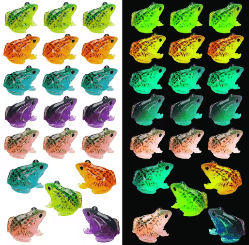 Mini Luminous Frog Figurines – Resin Glow Frog Decor for Terrariums & DIY Moss Landscapes