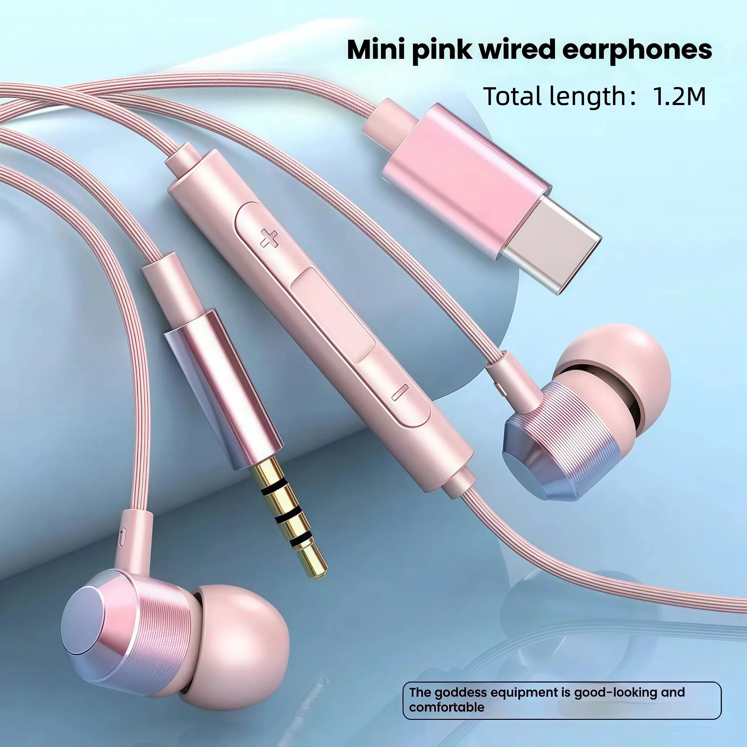 HiFi Type-C Digital Audio Earbuds – Reinforced Cable & Universal DAC Chip – Pro-Grade Wired Headphones