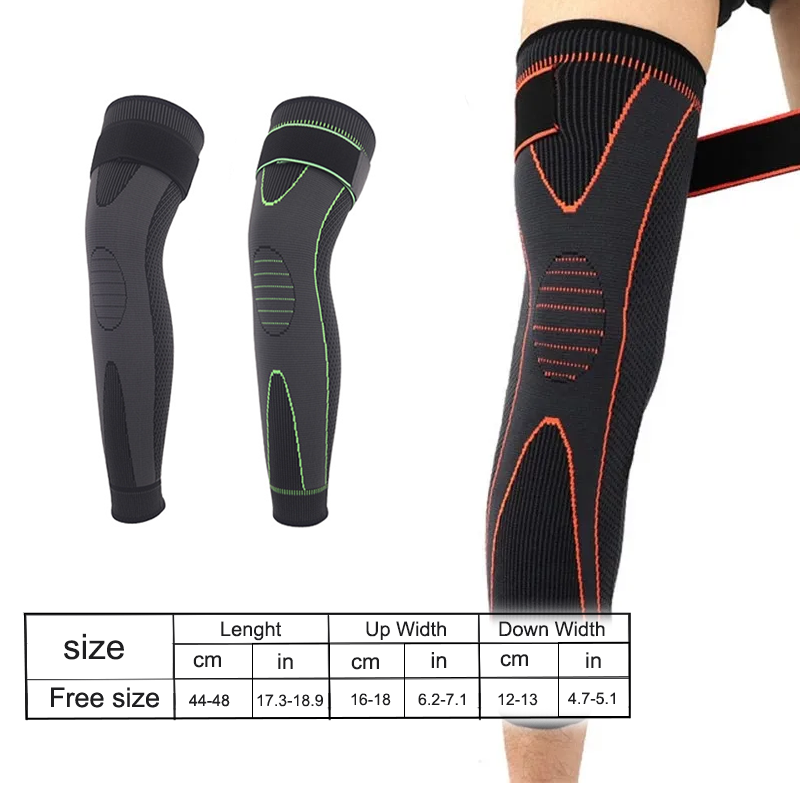 Elastic Knee Pad Support, Compression Arthritis Sleeve, Pain Protector Sport Brace with Stripe Lengthen