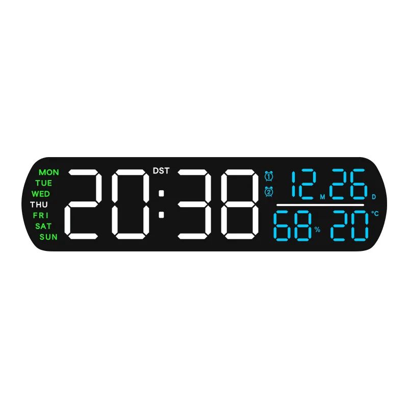 LED Digital Alarm Clock with Temperature and Humidity