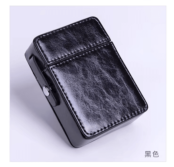 PocketGuard Leather Cigarette and Lighter Case